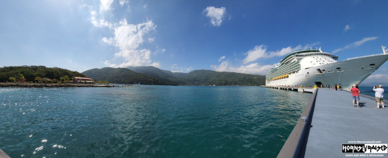 Panorama of Labadee and our ship
