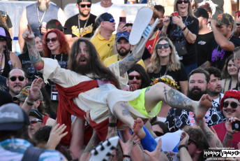 Jesus crowdsurfing