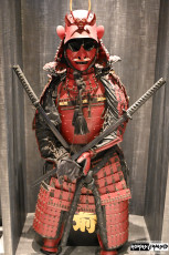 Samurai statue on the ship