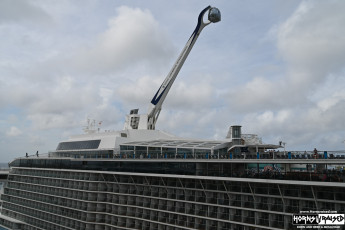 Royal Caribbean ship with the dome lifted