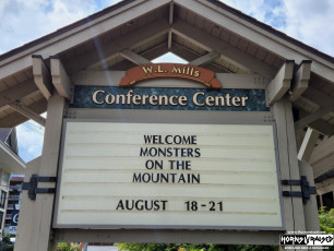 Monsters on the Mountain Welcome sign