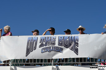 On the Blue Cruise banner at the pool stage