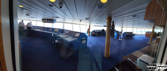 A view into the ship's bridge
