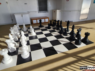 Chess board on board